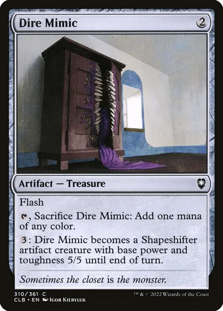 Dire Mimic, Magic card CLB 310 — Commander Legends: Battle for Baldur's Gate set