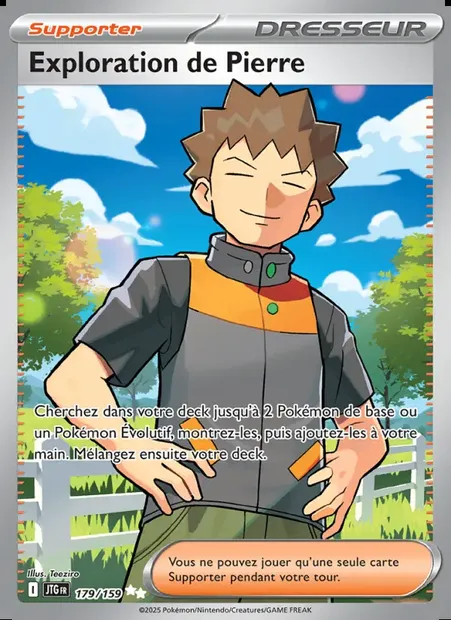 Exploration de Pierre, carte Pokémon JTG 179 — extension Aventures Ensemble