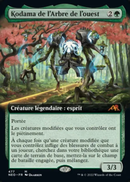 Kodama de l'Arbre de l'ouest, carte Magic NEO 477 — extension Kamigawa: La Dynastie Néon