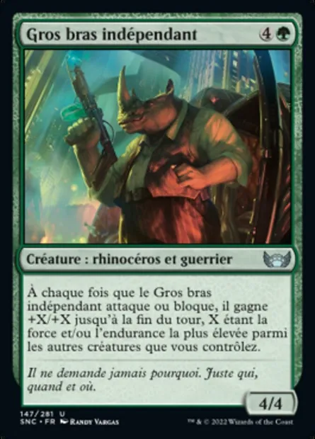 Gros bras indépendant, carte Magic SNC 147 — extension Les rues de la Nouvelle-Capenna