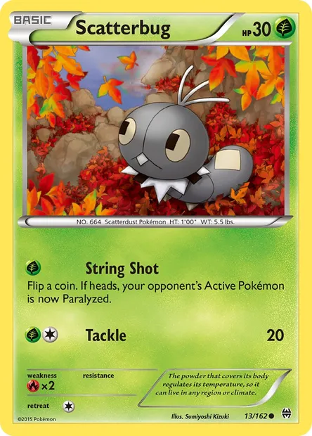 Scatterbug, Pokémon card BKT 13 — BREAKthrough set