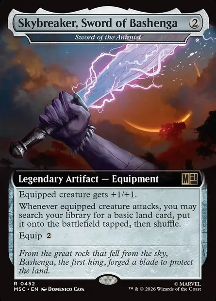 Sword of the Animist, Magic card MSC 452 — Marvel Super Heroes Commander set