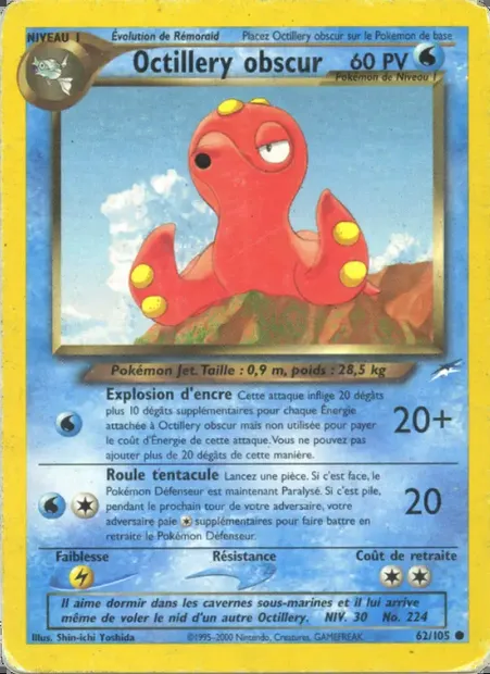 Octillery obscur, carte Pokémon NDE 62 — extension Neo Destiny