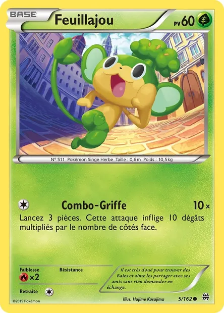 Feuillajou, carte Pokémon BKT 5 — extension Impulsion Turbo