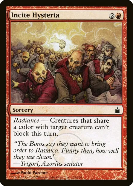 Incite Hysteria, Magic card RAV 132 — Ravnica: City of Guilds set
