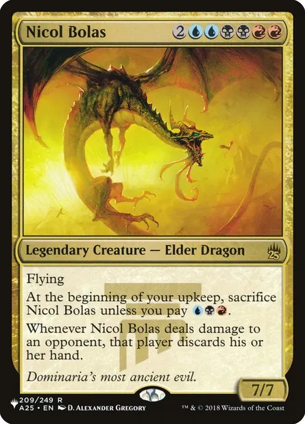 Nicol Bolas, carte Magic PLST A25-209 — extension The List