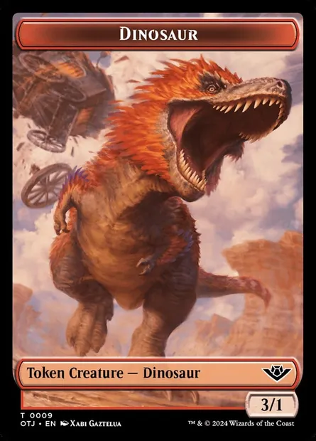 Dinosaur, Magic card TOTJ 9 — Outlaws of Thunder Junction Tokens set