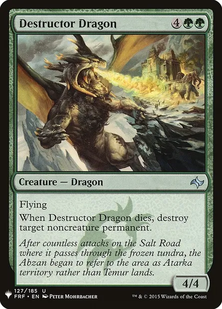 Dragon destructeur, carte Magic PLST FRF-127 — extension The List
