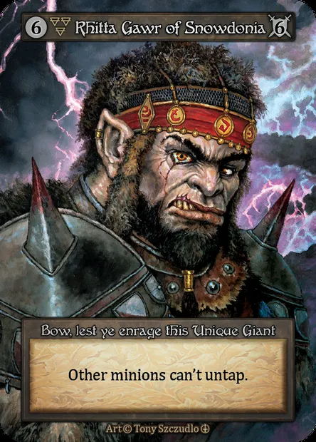 Rhitta Gawr of Snowdonia, carte Sorcery ATH 059 — extension Arthurian Legends