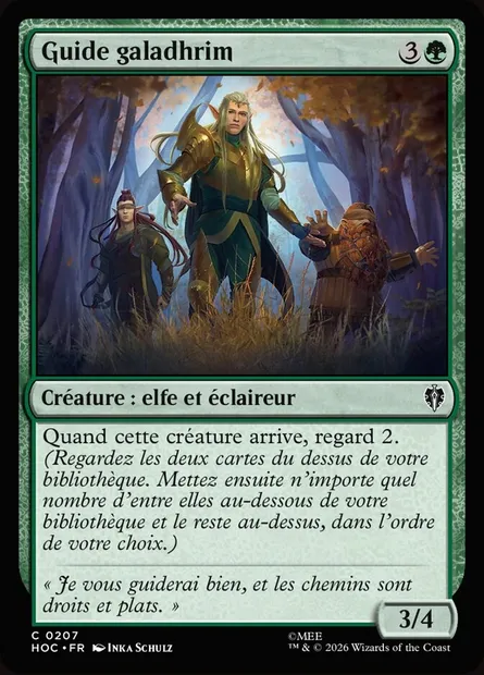 Guide galadhrim, carte Magic HOC 207 — extension The Hobbit Eternal