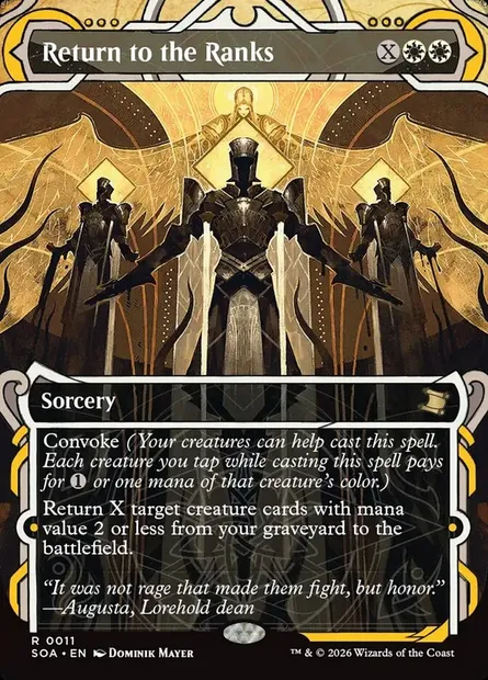 Return to the Ranks, Magic card SOA 11 — Secrets of Strixhaven Mystical Archive set