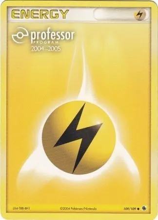 Lightning Energy, Pokémon card PROF 109 — Professor Program set