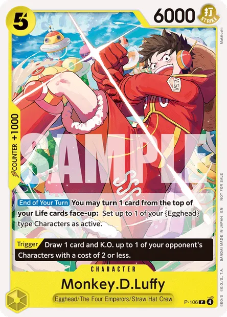 Monkey.D.Luffy, One Piece card P-106 — Promotion card set