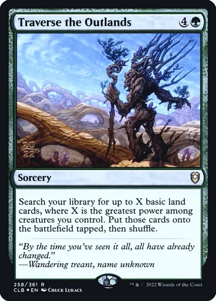 Traverse the Outlands, Magic card PCLB 258s — Battle for Baldur's Gate Promos set