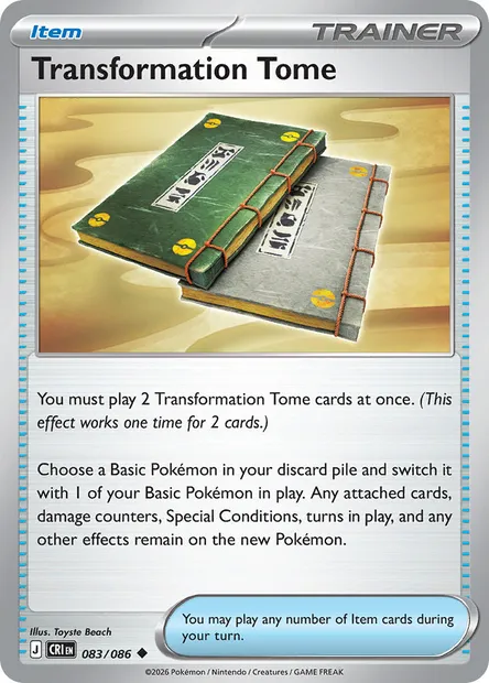 Transformation Tome, Pokémon card CRI 083 — Chaos Rising set