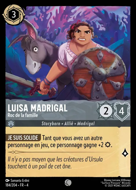 Luisa Madrigal - Roc de la famille, carte Disney Lorcana CH4-184 — extension Le Retour d'Ursula