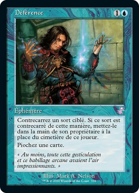 Déférence, carte Magic TSR 316 — extension Spirale Temporelle Remastered