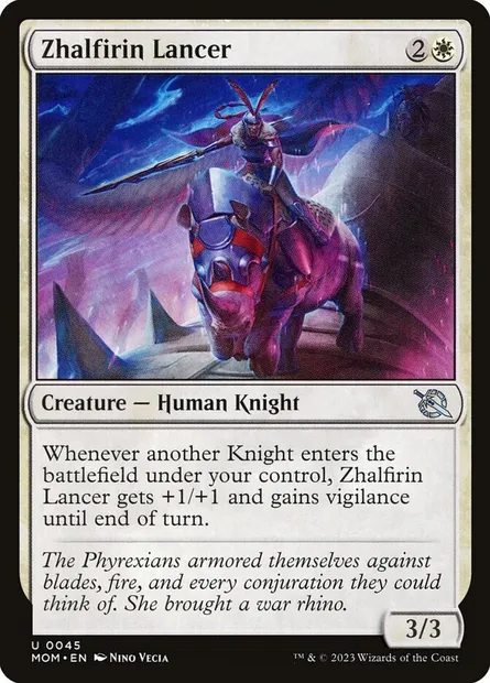 Zhalfirin Lancer, Magic card MOM 45 — March of the Machine set