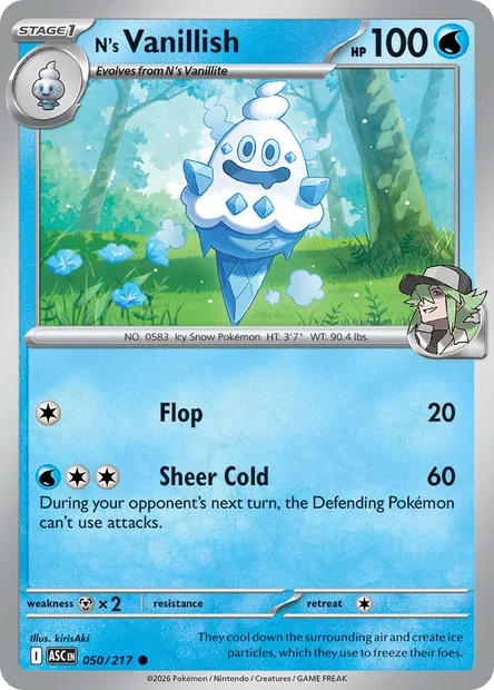 N's Vanillish, Pokémon card ASC 050 — Ascended Heroes set