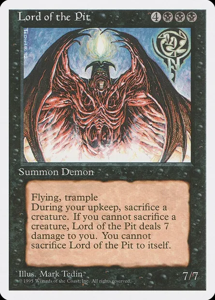 Lord of the Pit, Magic card 4ED 144 — Fourth Edition set