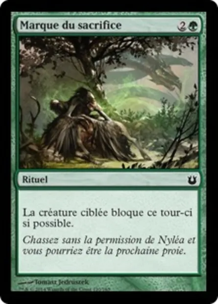 Marque du sacrifice, carte Magic BNG 120 — extension Créations divines