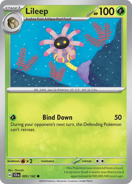 Lileep, Pokémon card SCR 005 — Stellar Crown set