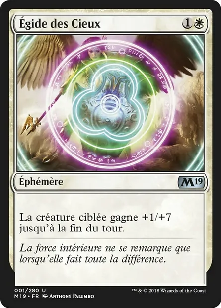 Égide des Cieux, carte Magic M19 1 — extension Core Set 2019