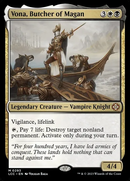 Vona, Butcher of Magan, Magic card LCC 293 — The Lost Caverns of Ixalan Commander set