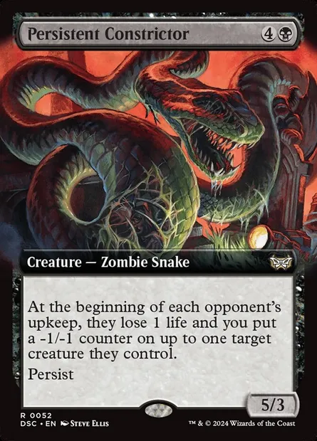 Persistent Constrictor, Magic card DSC 52 — Duskmourn: House of Horror Commander set