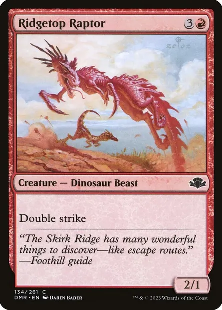 Ridgetop Raptor, Magic card DMR 134 — Dominaria Remastered set
