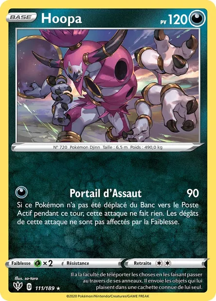 Hoopa, carte Pokémon DAA 111 — extension Ténèbres Embrasées