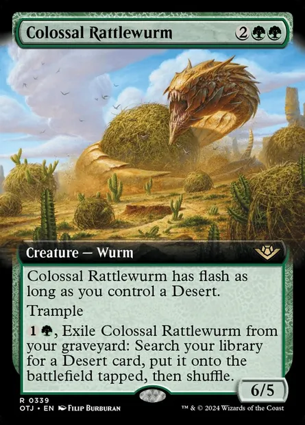 Colossal Rattlewurm, Magic card OTJ 339 — Outlaws of Thunder Junction set