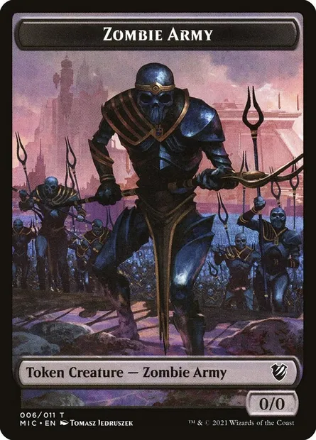 Zombie Army, Magic card TMIC 6 — Midnight Hunt Commander Tokens set