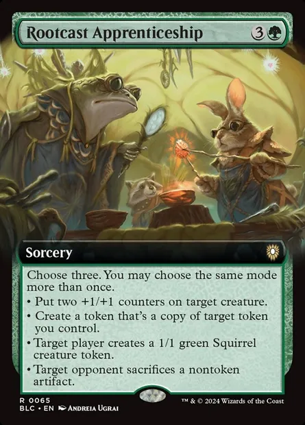 Rootcast Apprenticeship, Magic card BLC 65 — Bloomburrow Commander set