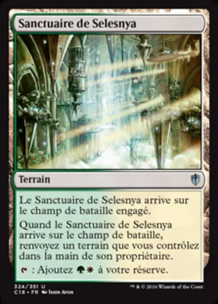 Sanctuaire de Selesnya, carte Magic C16 324 — extension Commander 2016