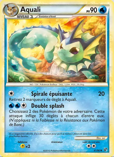 Aquali, carte Pokémon UD 41 — extension Indomptable