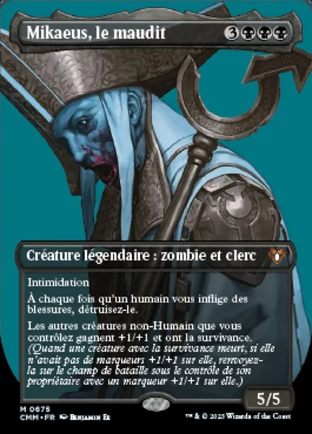 Mikaeus, le maudit, carte Magic CMM 675 — extension Commander Masters