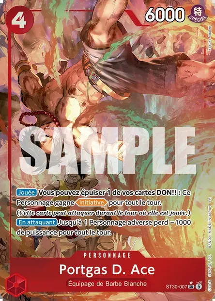Portgas D. Ace, carte One Piece ST30-007 — extension LUFFY ET ACE