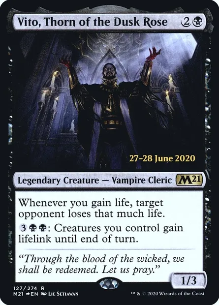 Vito, Thorn of the Dusk Rose, Magic card PM21 127s — Core Set 2021 Promos set