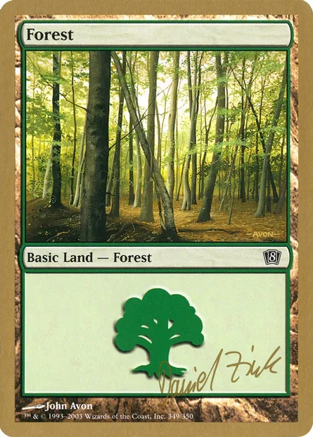 Forêt, carte Magic WC03 dz349 — extension World Championship Decks 2003