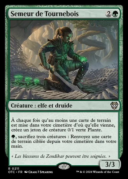 Semeur de Tournebois, carte Magic OTC 211 — extension Outlaws of Thunder Junction Commander