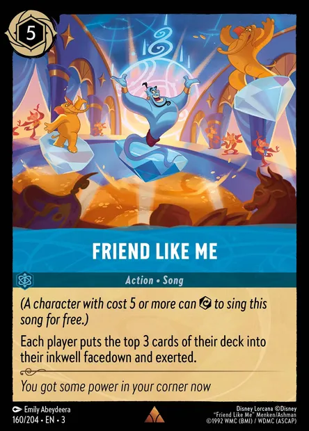 Friend Like Me, Disney Lorcana card CH3-160 — Into the Inklands set