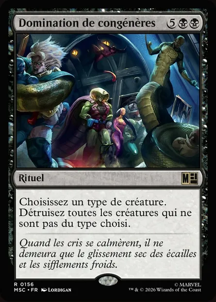 Domination de congénères, carte Magic MSC 156 — extension Marvel Super Heroes Commander