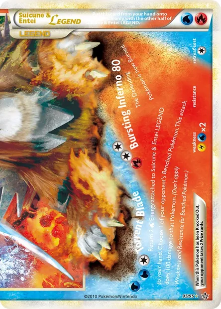 Suicune & Entei LEGEND, Pokémon card UL 95 — Unleashed set