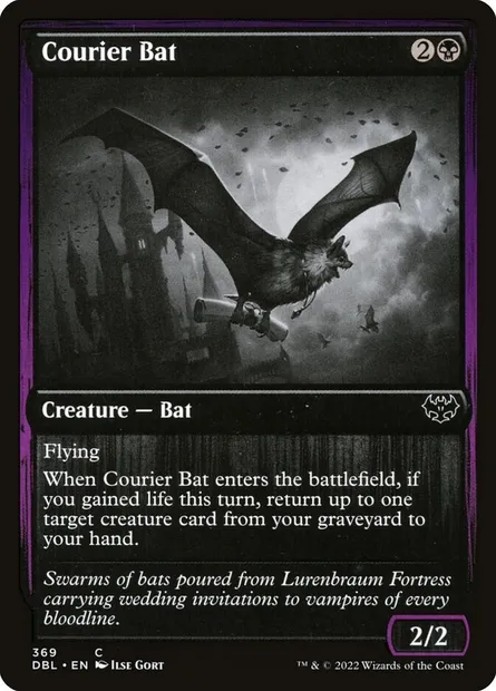 Courier Bat, Magic card DBL 369 — Innistrad: Double Feature set