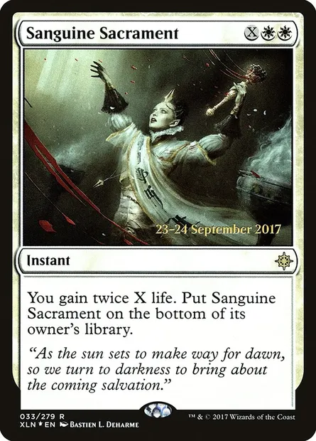 Sanguine Sacrament, Magic card PXLN 33s — Ixalan Promos set