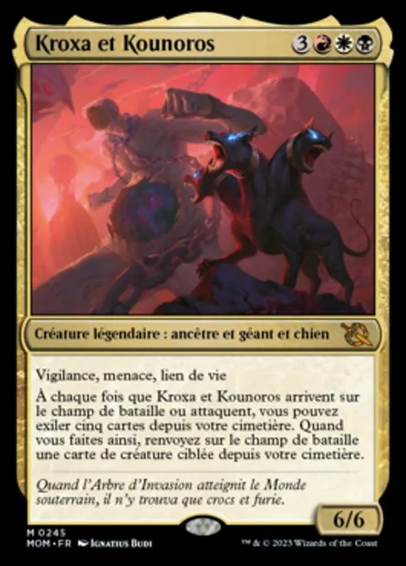 Kroxa et Kounoros, carte Magic MOM 245 — extension L'invasion des machines