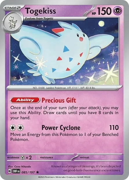 Togekiss, carte Pokémon TDX 085-2 — extension Theme Deck & Blisters Exclusives