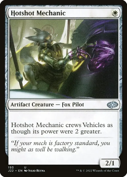 Hotshot Mechanic, Magic card J22 193 — Jumpstart 2022 set