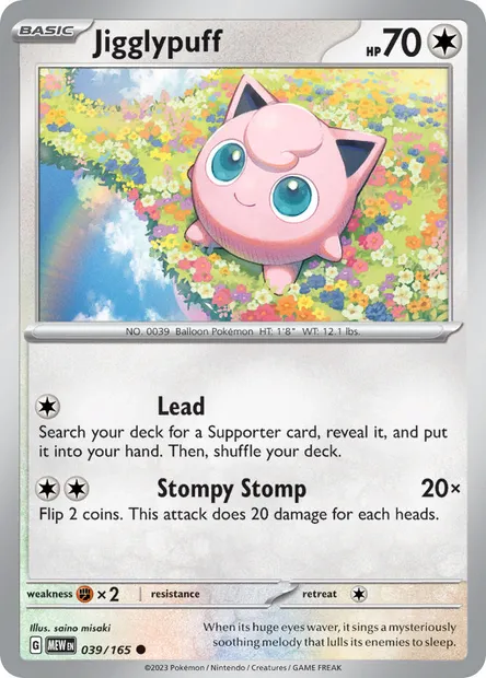 Jigglypuff, Pokémon card MEW 039 — 151 set